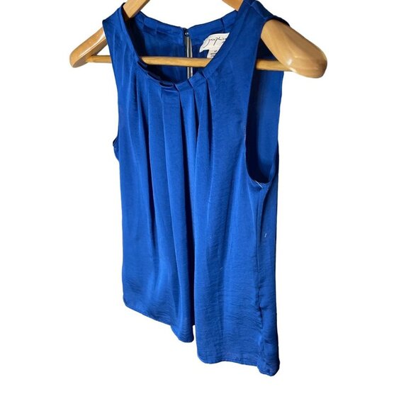 Josephine Studio NWT Blue Sleeveless Pleated Blouse Sz M - Picture 3 of 6